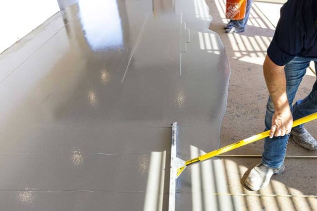 Gray Apartment Building Overlay Pour