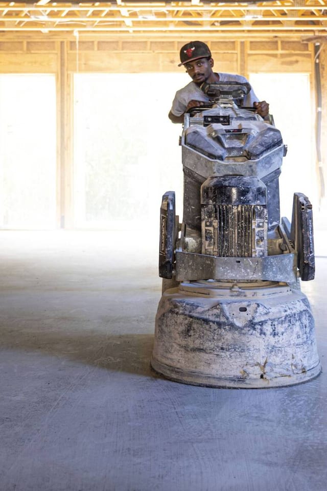 Polished Residential Concrete Cream Polished Conrad Homes west dallas cream polish