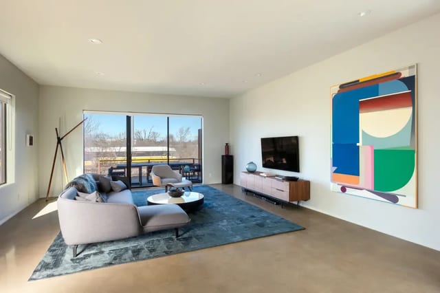 Residential Salt and Pepper Polished Concrete Floor Urban Reserve