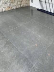 Light gray polished concrete floor