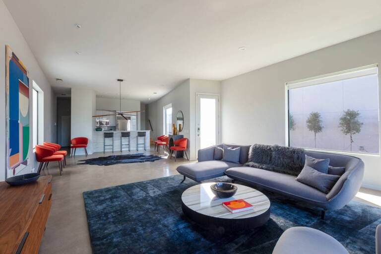 Residential Salt and Pepper Polished Concrete Floor Urban Reserve neighborhood Dallas Texas