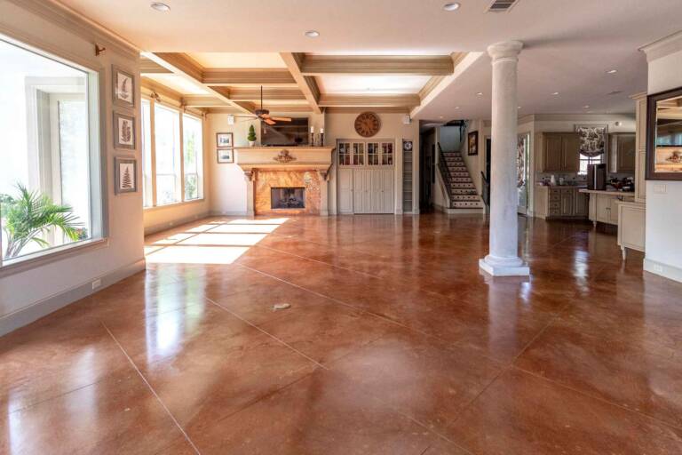 Stained Concrete Living Room