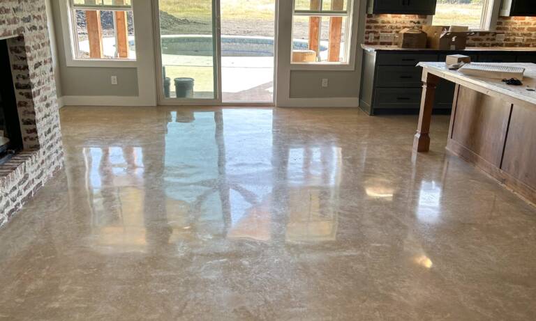 Residential Cream Polished Concrete Floors