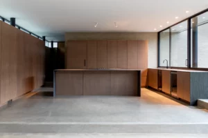 Salt and pepper Residential polished concrete floor West-Dallas Texas