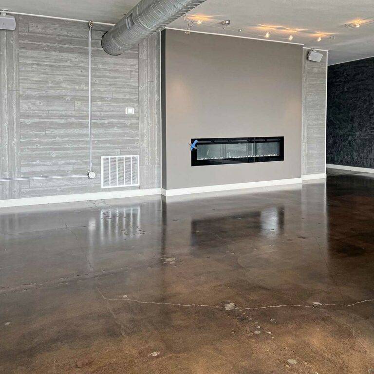 Polished Residential Concrete Stained Concrete
