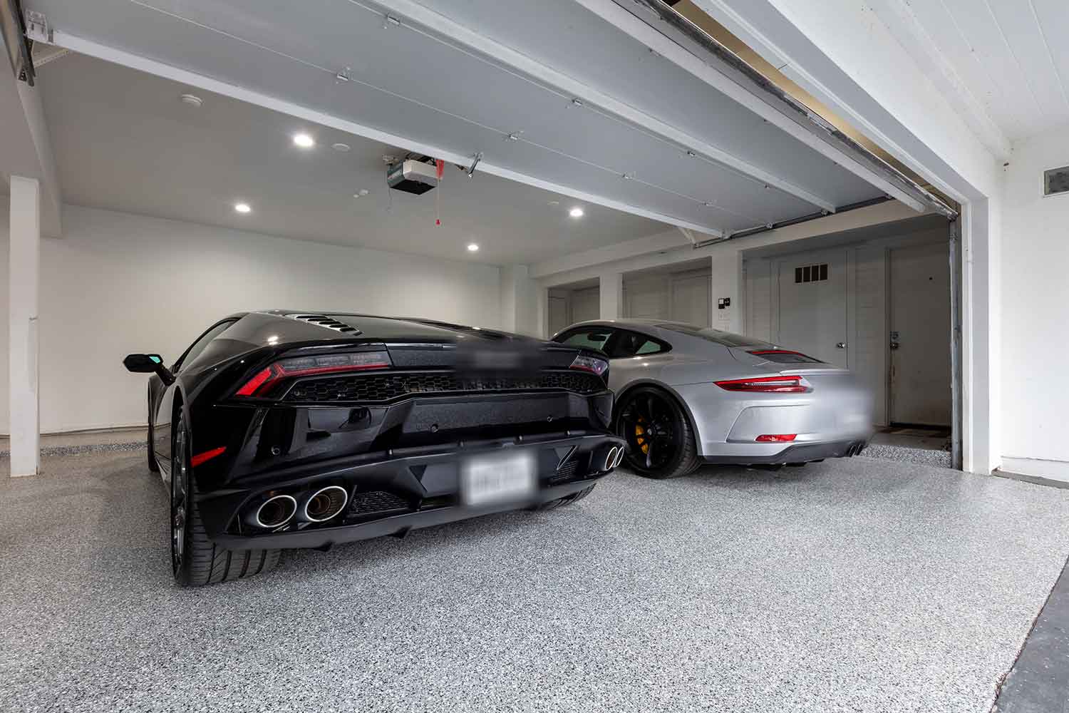 Some seriously cool cars on a luxury epoxy garage floor finish. This Highland Park, Texas installation used exclusively Westcoat products—the industry leader in these systems. This installation will hold up for decades.