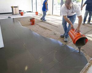 When should polished concrete floors be installed?