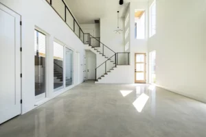 Residential Cream Polished Concrete Floor Dallas Texas