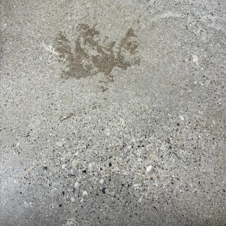 Oil stain on a concrete surface