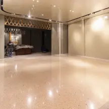 Terrazzo retail floor